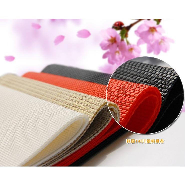 [台灣現貨含運]十字繡錢包 女士三折 長夾 短夾 已裁剪非成品 非印花 櫻花開了 生態棉線 十字繡材料包 女款-細節圖6