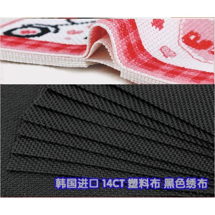 [台灣現貨含運]十字繡錢包 女士三折 長夾 短夾 已裁剪非成品 非印花 櫻花開了 生態棉線 十字繡材料包 女款-細節圖7