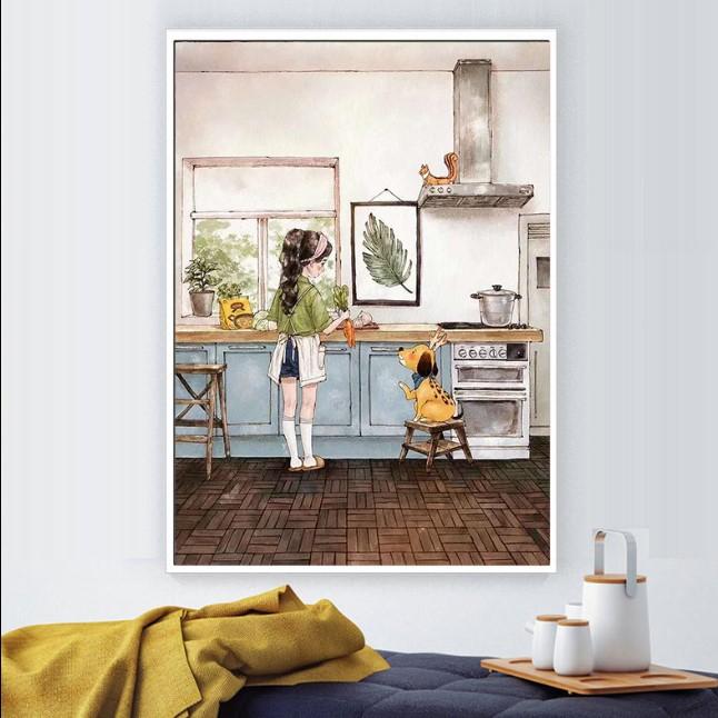 [台灣現貨含運]十字繡材料包 53*72cm 中格三股 女孩系列 線繡 卡通女孩 自己繡 手工 DIY 滿繡-細節圖6