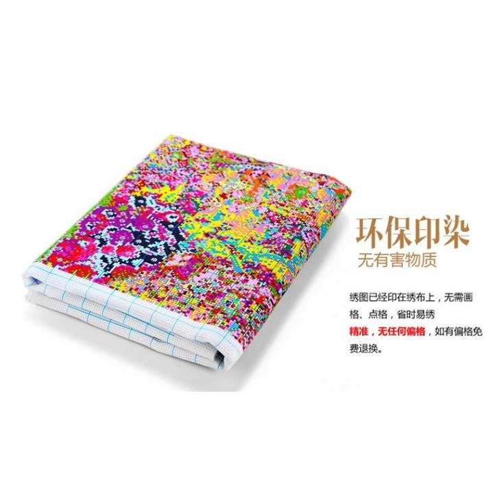 [臺灣現貨含運]十字繡材料包63*63cm中格三股 古娟布 柿子事事如意 手工自己繡 非滿繡-細節圖5