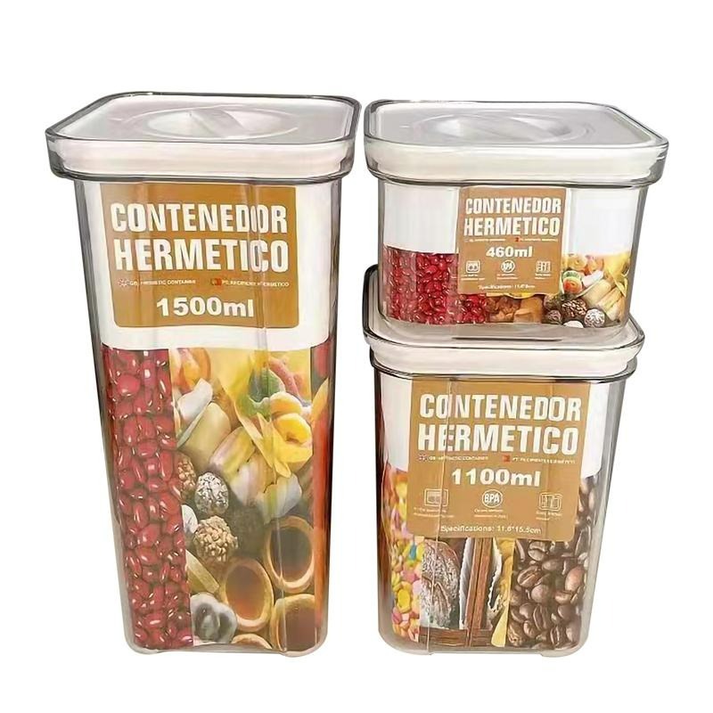 【宅鋪子】旋轉式食品級密封罐 密封保鮮罐 儲物罐 防潮罐 密封罐 收納罐 廚房用品 穀物收納 雜糧收納 食品密封罐-細節圖2