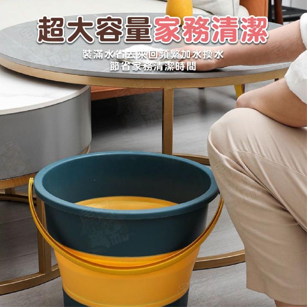 【宅鋪子】撞色折疊水桶 洗車水桶 釣魚桶 摺疊水桶 伸縮水桶 便攜水桶 露營水桶 泡腳水桶-細節圖7