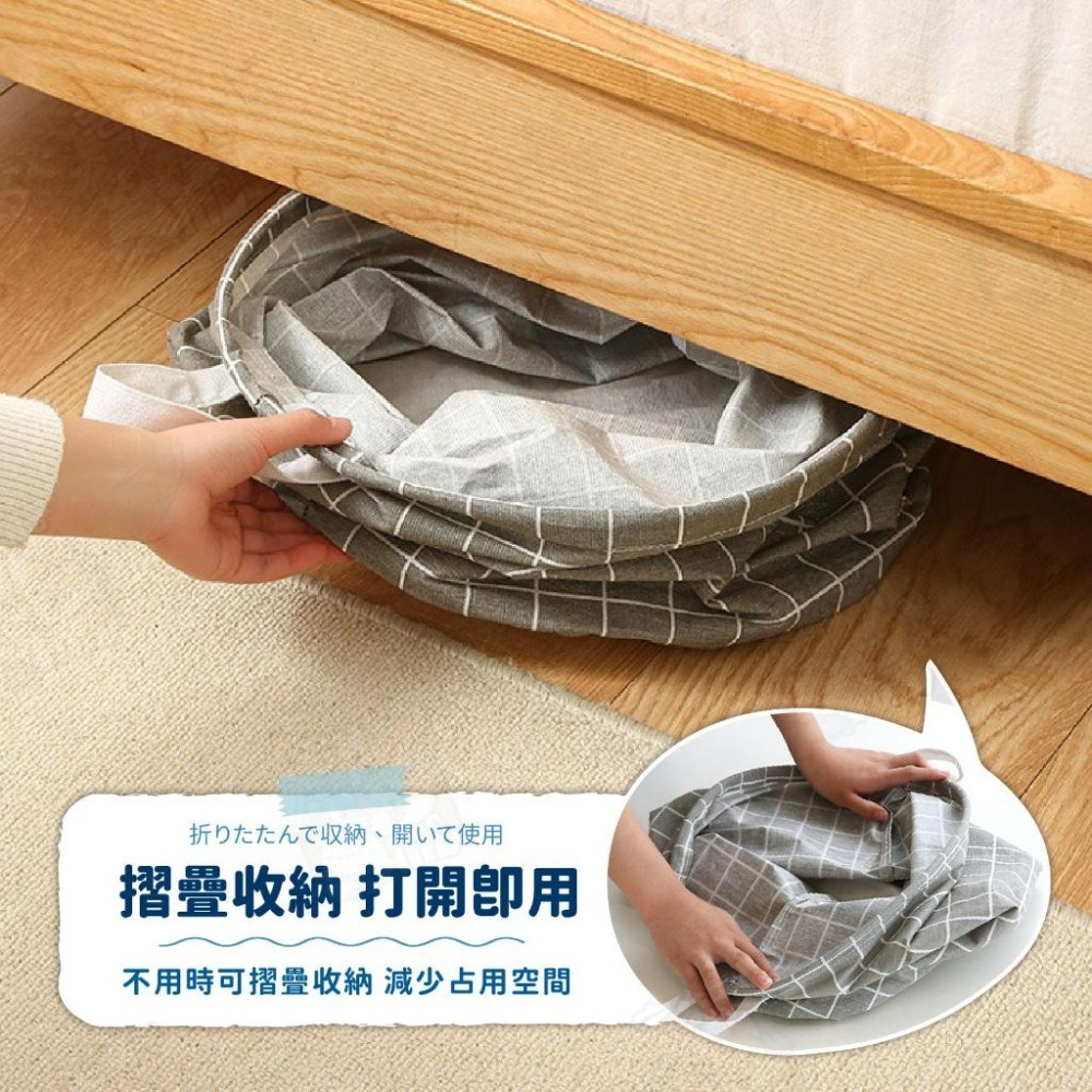 【宅鋪子】棉麻洗衣籃 髒衣桶 洗衣桶 收納籃 髒衣籃 玩具收納籃 棉麻洗衣籃 手提洗衣籃 收納筐 衣物籃-細節圖5