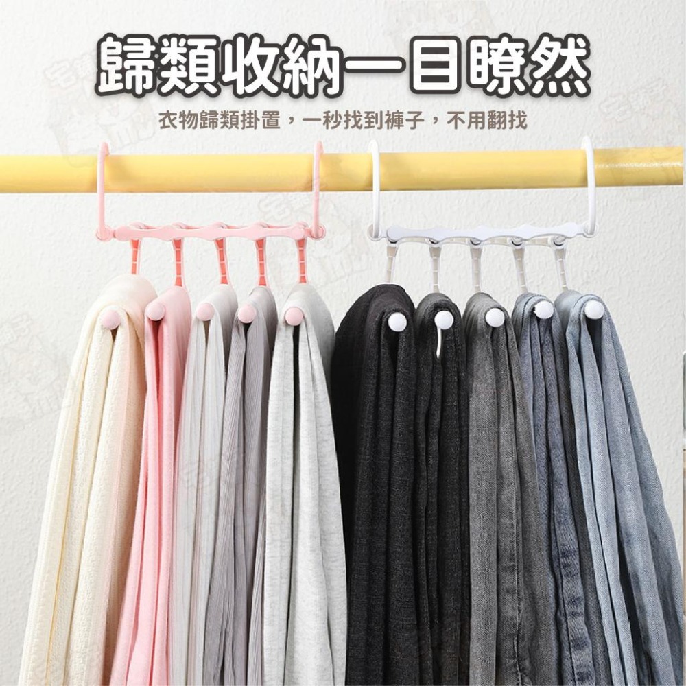 【宅鋪子】不鏽鋼折疊衣架 折疊褲架 褲子衣架 折疊伸縮衣架 衣櫃架 晾衣架 多功能衣架 魔術褲架-細節圖4
