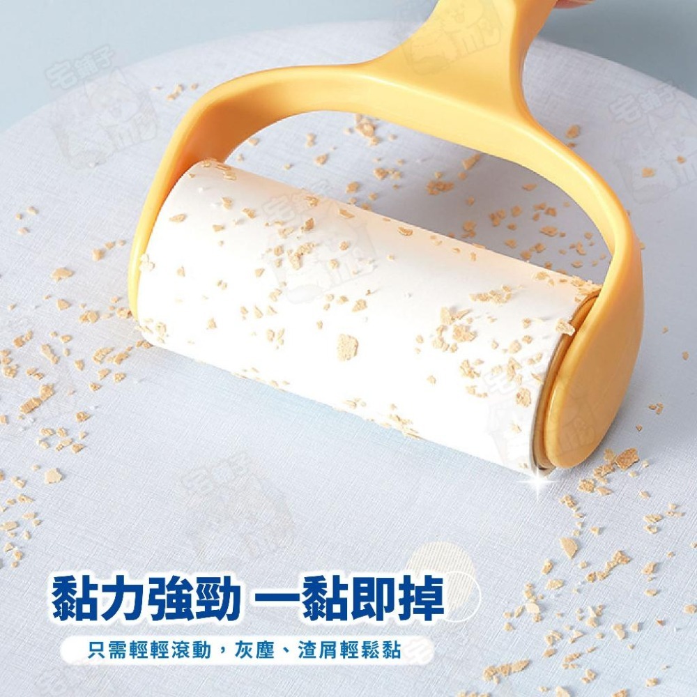 台灣🇹🇼現貨📦免運🔥滾筒式黏毛器 黏毛滾輪 貓毛狗毛清理 黏毛器 可替換黏毛器 毛絮除塵滾筒 手持黏塵紙-細節圖3