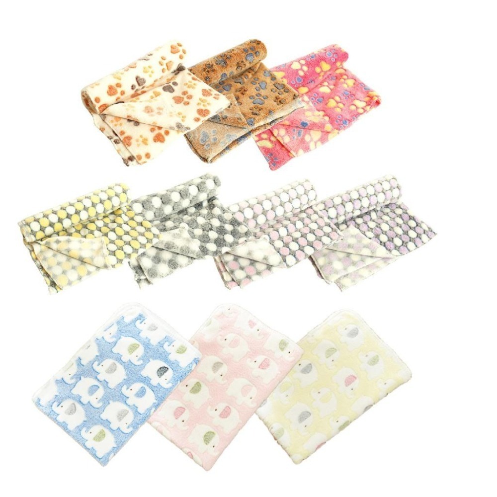 【宅鋪子】多款式法蘭絨小毛毯 小腳印毯 大象毯 寵物毯 寵物被 法蘭絨毯 狗狗毯子 貓咪毯子 小毯子 寵物窩 寵物床-細節圖2