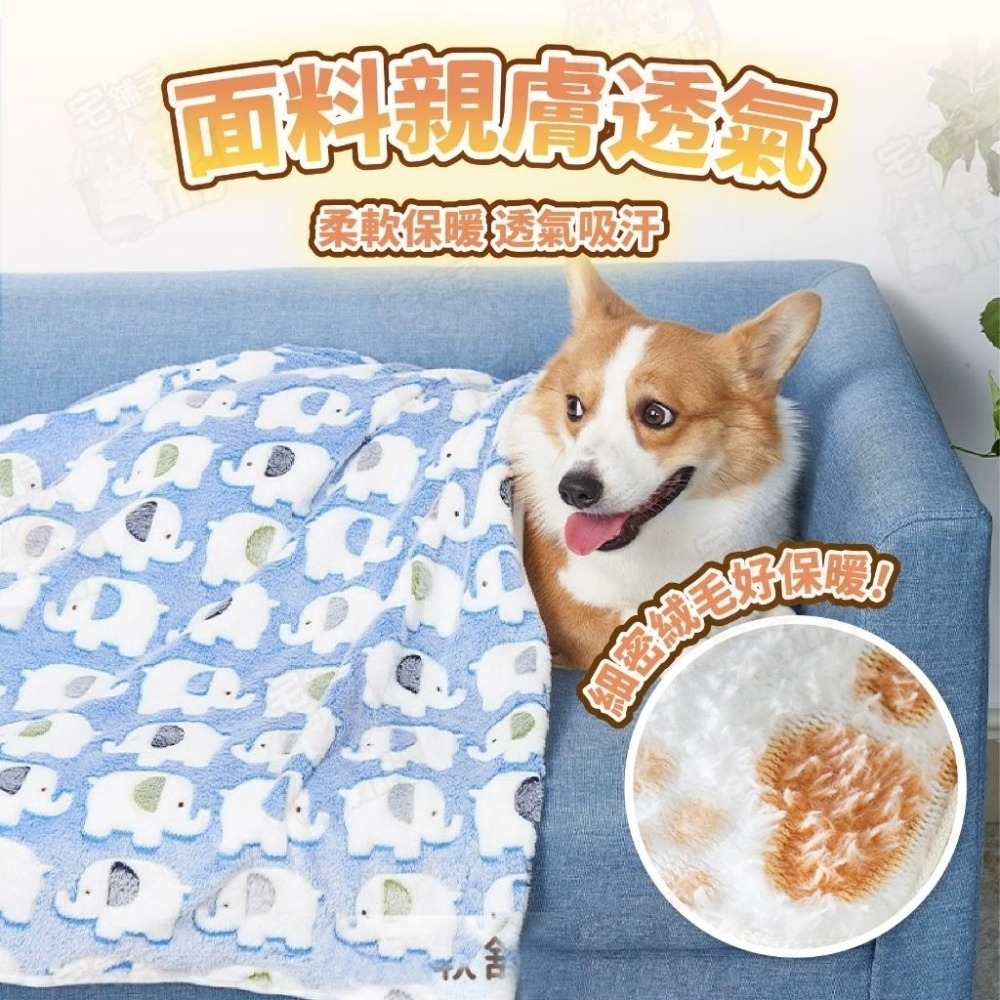 【宅鋪子】多款式法蘭絨小毛毯 小腳印毯 大象毯 寵物毯 寵物被 法蘭絨毯 狗狗毯子 貓咪毯子 小毯子 寵物窩 寵物床-細節圖5