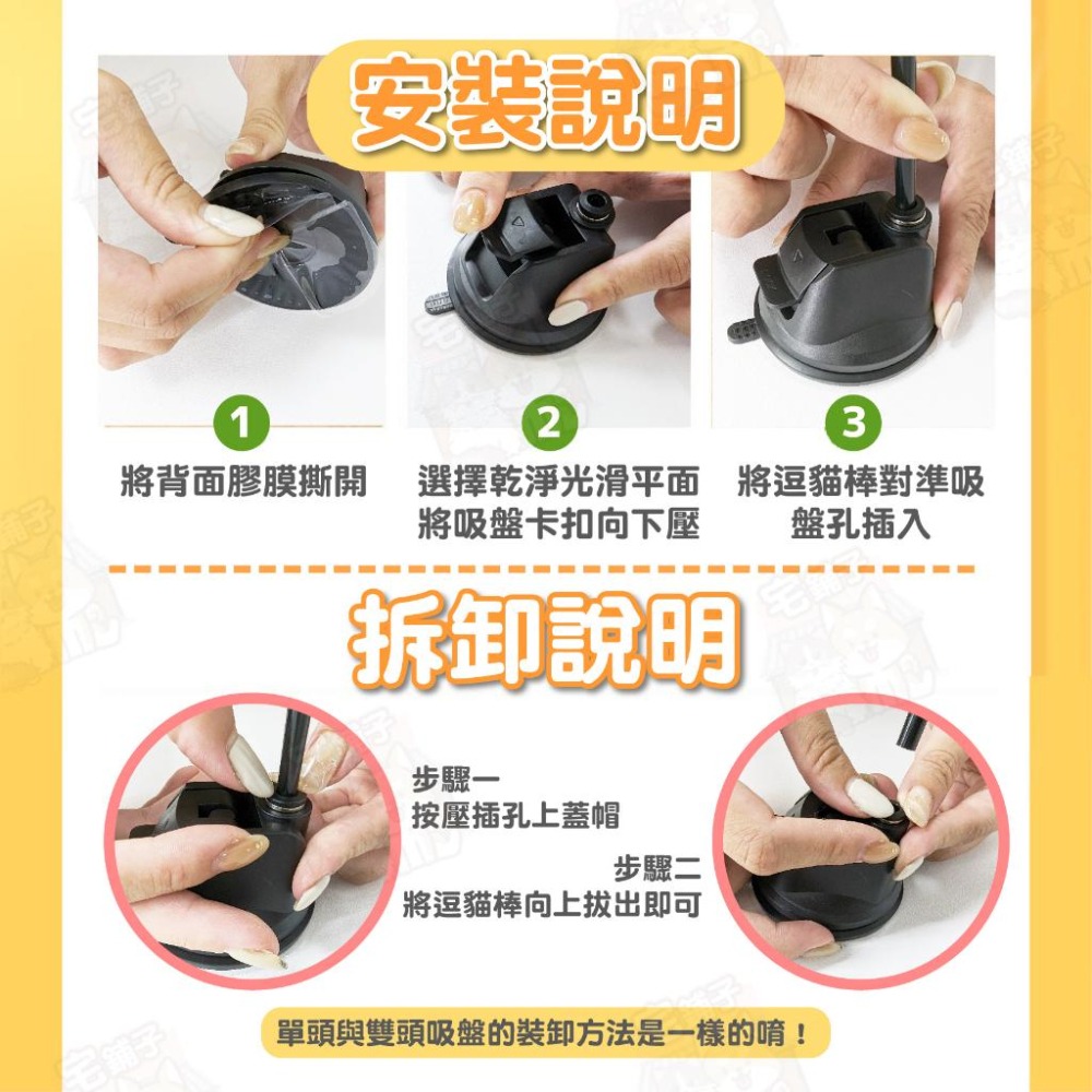 【宅鋪子】替換式逗貓棒 寵物玩具 貓咪玩具 吸盤式逗貓棒 三節式逗貓棒 可拆式玩具 貓咪自嗨玩具 逗貓桿-細節圖6