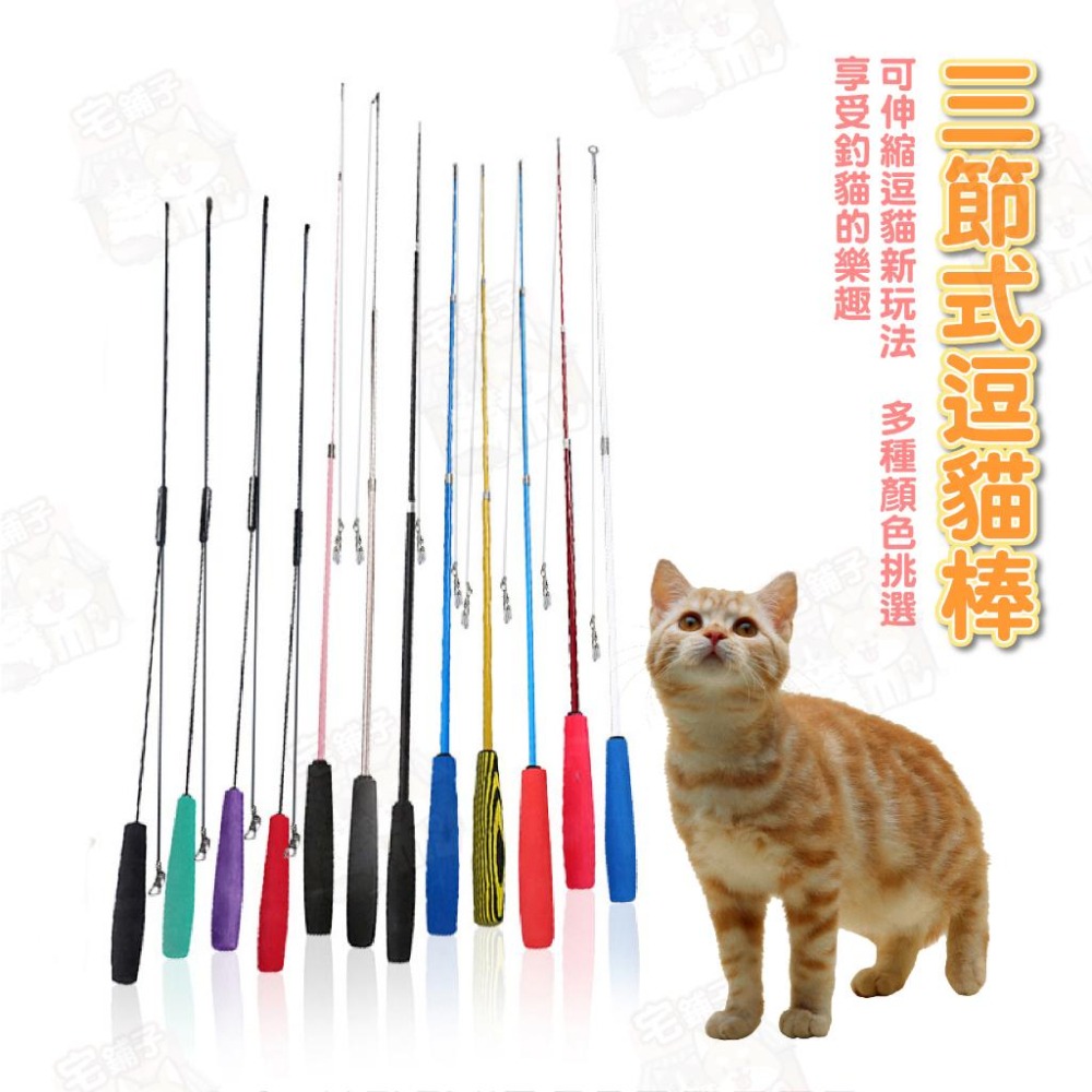 【宅鋪子】替換式逗貓棒 寵物玩具 貓咪玩具 吸盤式逗貓棒 三節式逗貓棒 可拆式玩具 貓咪自嗨玩具 逗貓桿-細節圖7