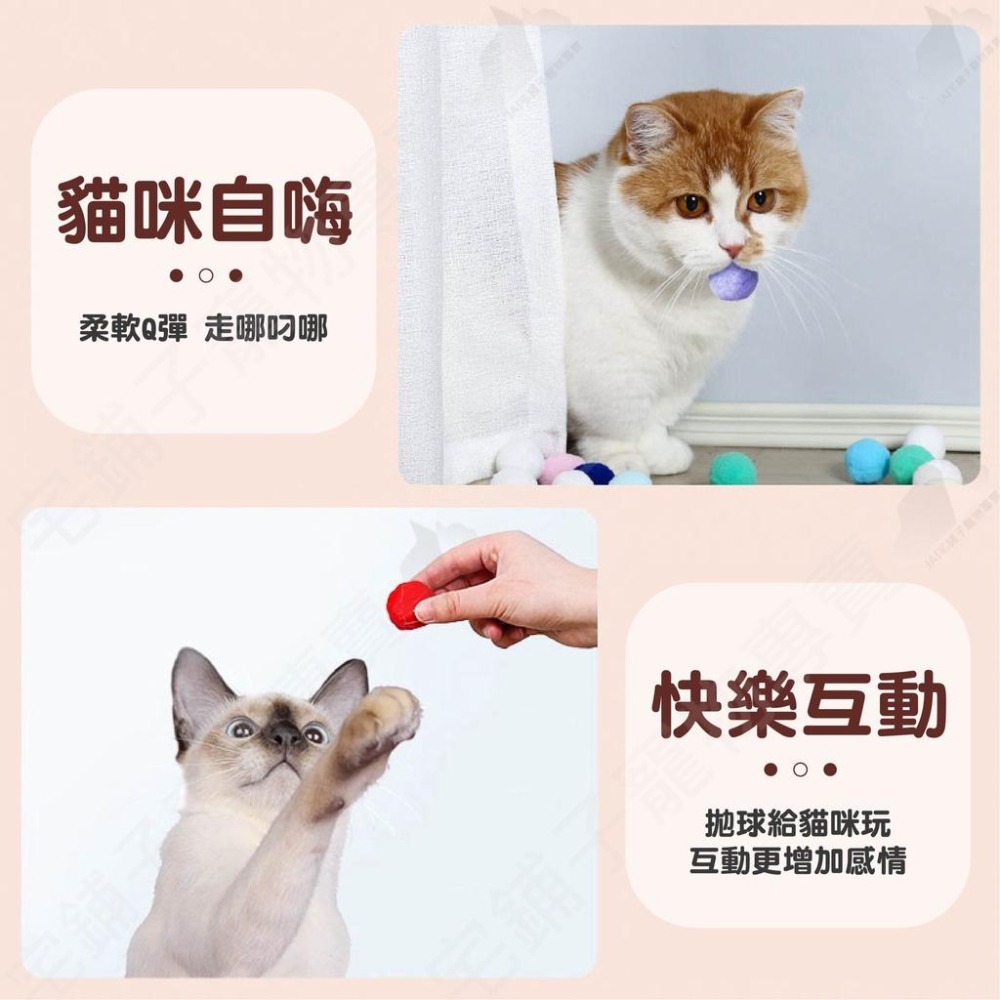 【宅鋪子】貓咪毛絨球玩具 毛球 毛毛球 毛絨球 貓咪玩具 貓咪玩具球 逗貓球 寵物毛絨玩具 貓用品-細節圖5