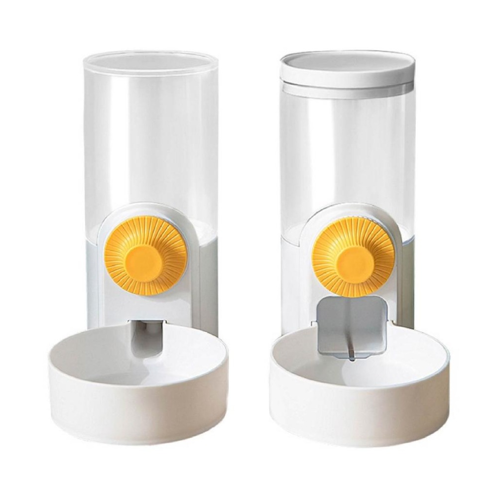 【宅鋪子】撞色掛籠式飲水器&餵食器 掛籠飲水器 掛籠餵食器 自動餵食器 自動飲水器 寵物水壺 寵物飲水 寵物飯盆-細節圖2