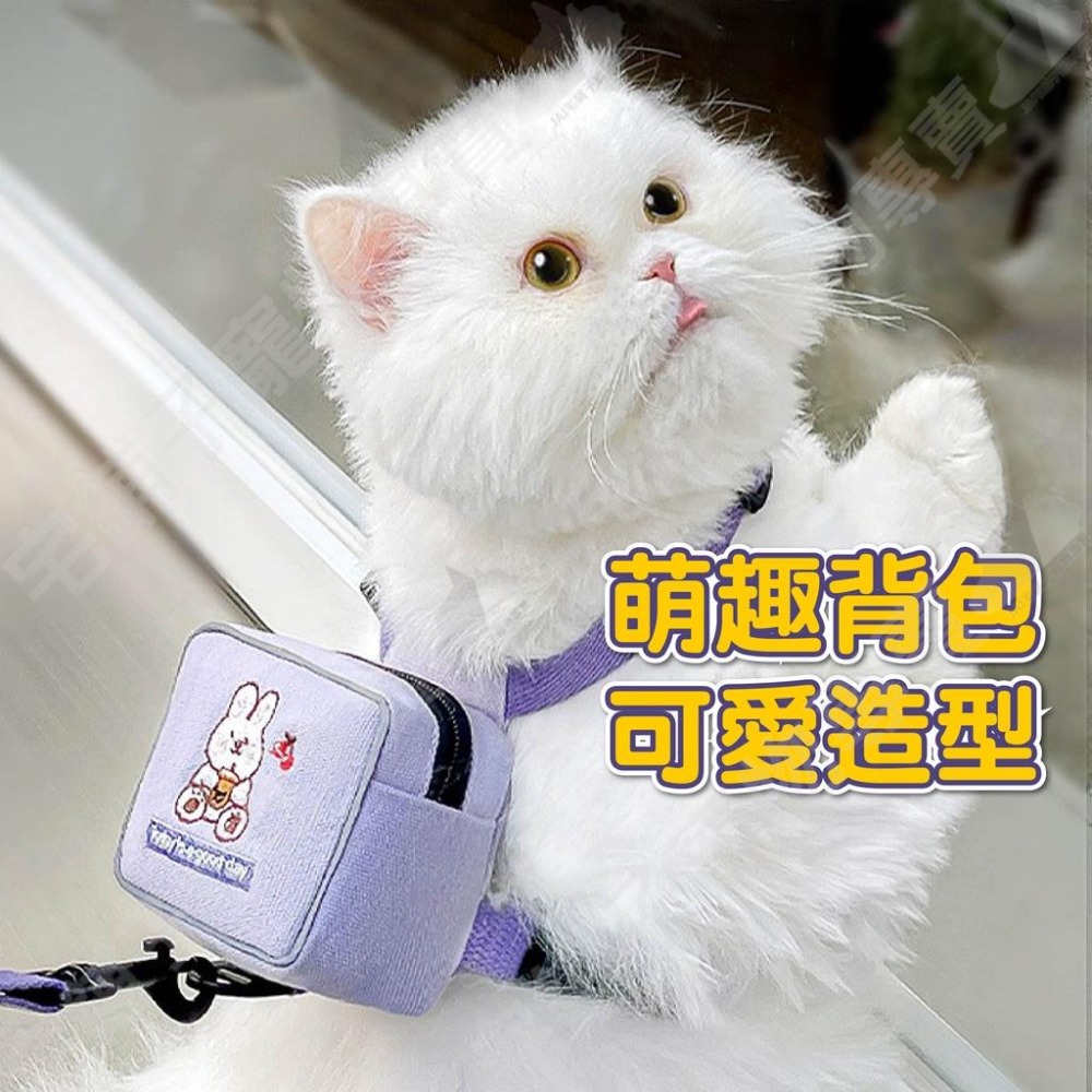 【宅鋪子】寵物背包牽引繩 背包牽引繩 寵物背帶 胸背帶 寵物牽引繩 寵物戶外 寵物外出背包 寵物用品-細節圖3