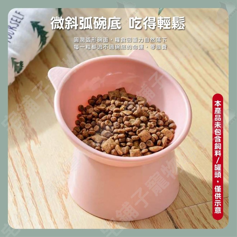 【宅鋪子】傾斜高腳寵物碗 貓碗 狗碗 高腳碗 飼料碗 架高碗 寵物飼料盆 護頸寵物碗-細節圖3