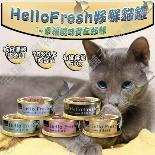 【宅鋪子】Hello fresh 好鮮貓罐 50g SEEDS/副食罐/貓罐頭/貓食/貓咪食品/貓咪罐/貓罐/好鮮貓罐