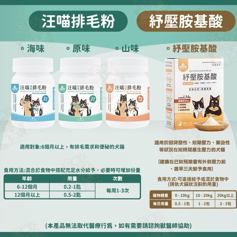 【宅鋪子】汪喵星球保健用品 寵物保健/離胺酸/牛磺酸/亮毛/排毛粉/護眼/泌尿/關節粉/益生菌/ 胺基酸/潔牙/汪喵-細節圖4