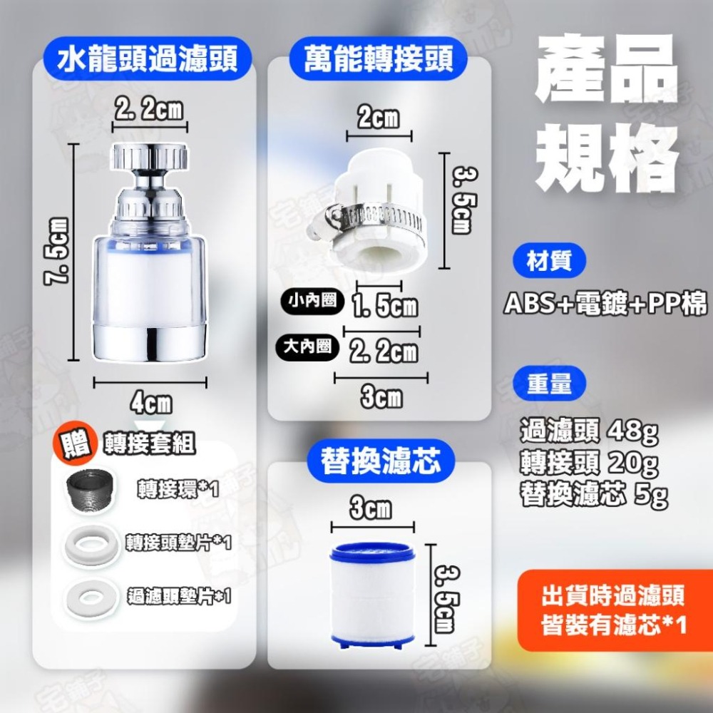 【宅鋪子】水龍頭 過濾器 濾芯 過濾  起泡器 水龍頭過濾 過濾水龍頭 水龍頭轉接 濾心 濾水 水龍頭濾芯 過濾器 萬向-細節圖9