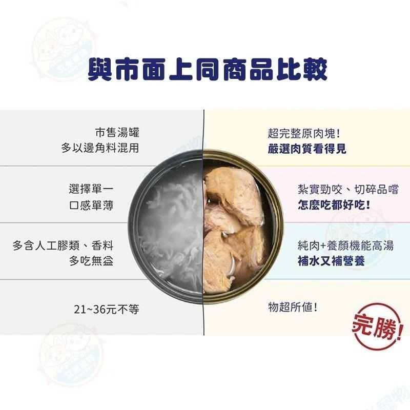 【艾米】貓狗通用 HeroMama 好大一塊原肉燉湯罐  寵物食品 副食罐 貓湯罐 狗罐 貓罐 肉塊罐 機能罐-細節圖8