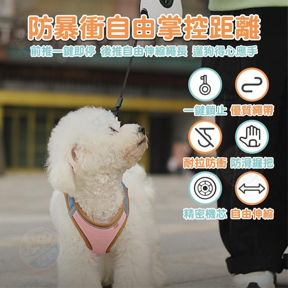 【艾米】DIIL自動伸縮牽引繩 伸縮牽繩 寵物用品 伸縮拉帶 牽引帶 伸縮拉繩 溜狗繩 寵物外出 狗用品-細節圖4