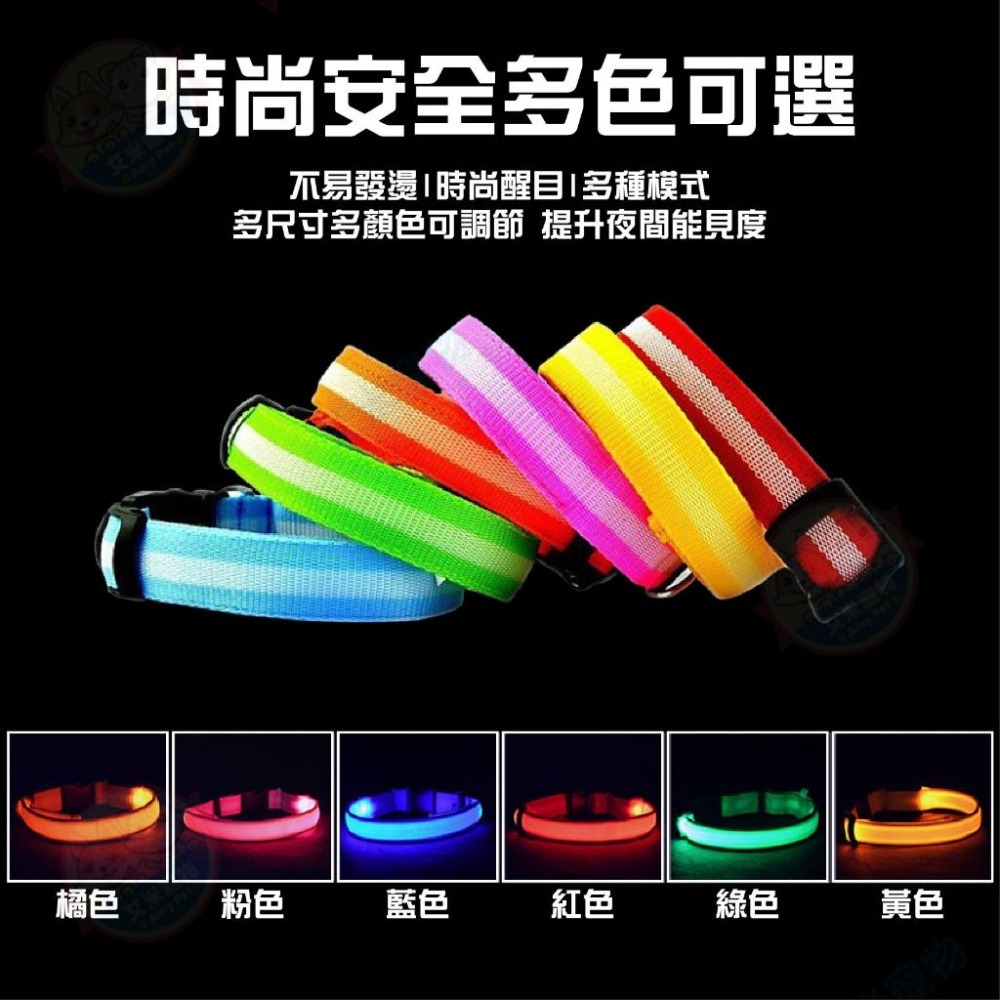 【艾米】LED發光寵物項圈 寵物項圈 寵物發光項圈 LED項圈 發亮項圈 狗狗項圈 LED充電項圈-細節圖4