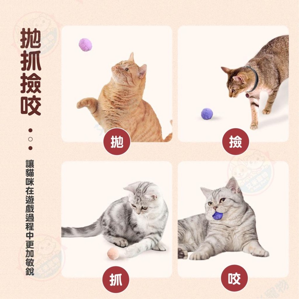 【艾米】貓咪毛絨球玩具 貓咪玩具球 逗貓球 毛毛球 毛絨球 貓咪玩具 貓用品 寵物毛絨玩具-細節圖6