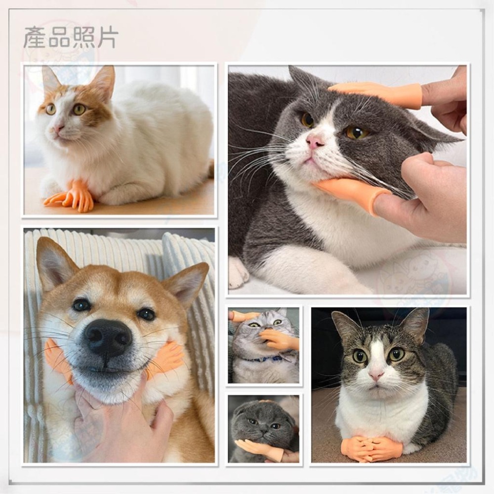 【艾米】迷你擼貓小手指套 寵物用品/寵物玩具/貓咪玩具/狗狗玩具/貓玩具/狗玩具/指套/小手/仿真小手-細節圖9
