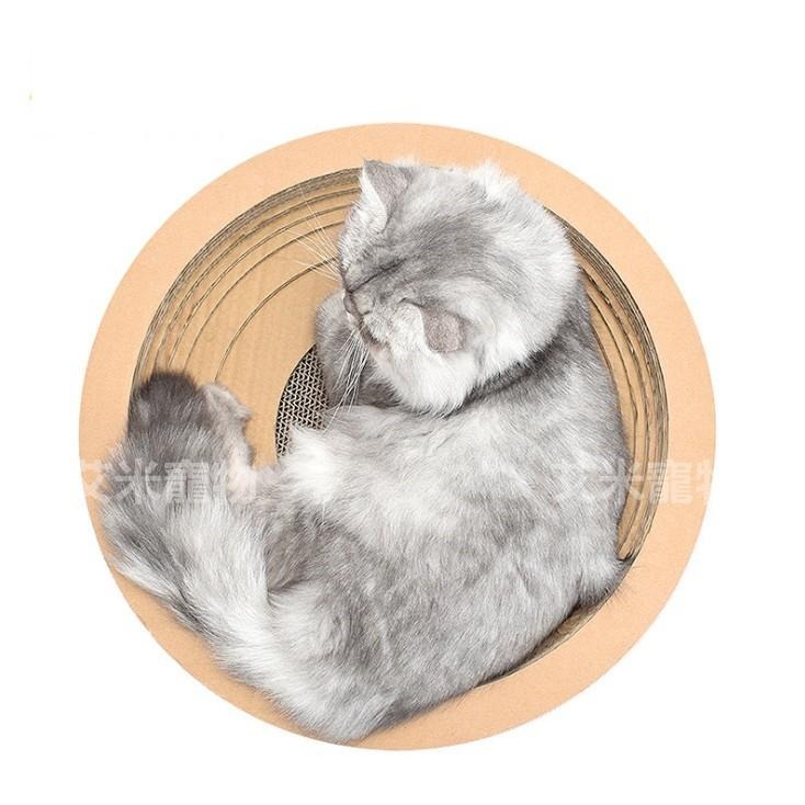 【艾米】碗型貓抓板 碗型貓抓板 貓抓窩 貓窩 貓抓板 貓睡床 圓形貓抓板 圓盤型瓦楞紙 貓咪玩具 貓咪用品 貓磨爪-細節圖3