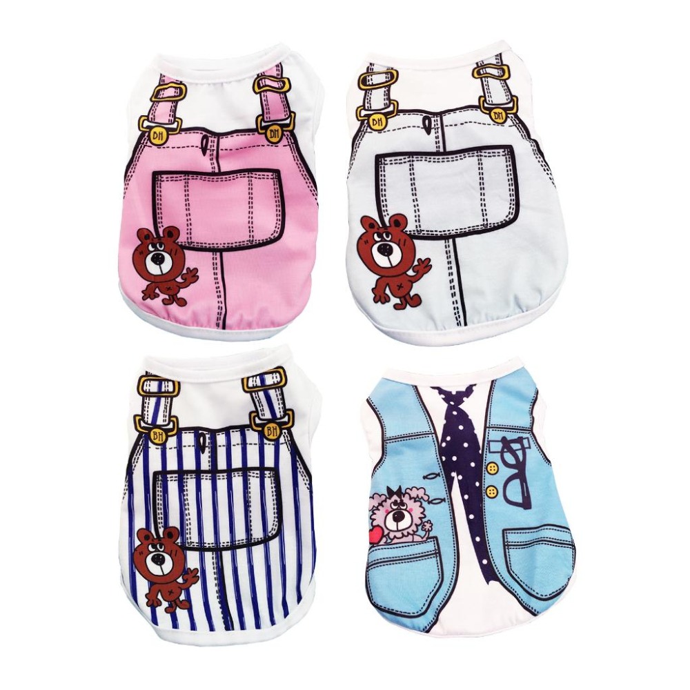 【艾米】寵物假兩件式透氣背心 寵物衣服 狗衣服 狗狗衣服 貓衣服 寵物服飾 兩腳衣 寵物服裝 寵物背心-細節圖2