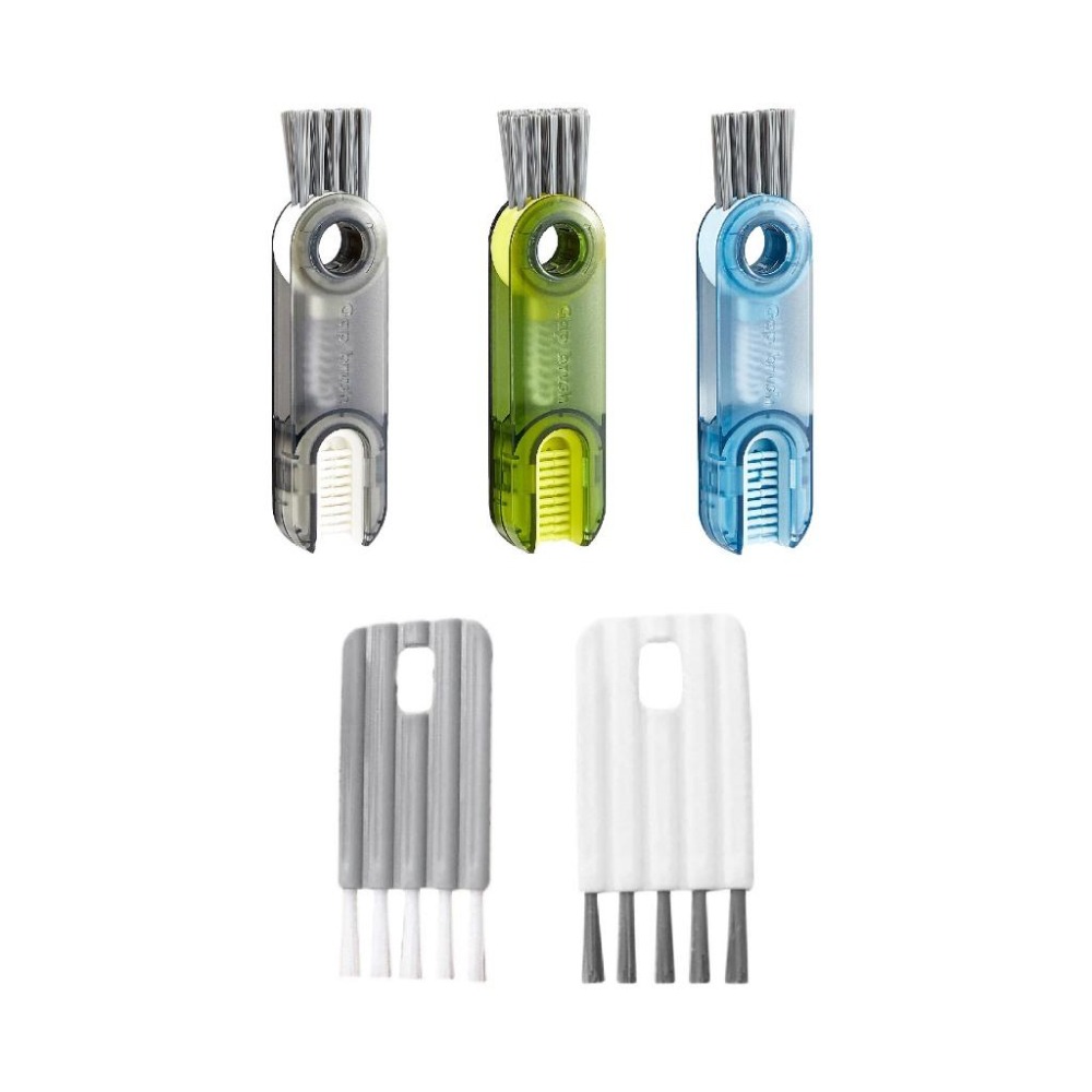 【艾米】三合一杯蓋刷 杯刷 杯蓋刷 三合一杯口刷 細節刷 水壺刷 保溫杯刷 小刷子 多功能杯蓋刷 杯口刷 迷你刷 三合一-細節圖2