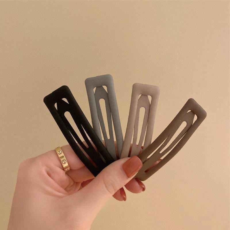 【Helena】長方形磨砂髮夾 一字夾 瀏海夾 髮夾 洗臉夾 髮飾 飾品 配飾 髮裝用品 素色基本款【D43】-細節圖3