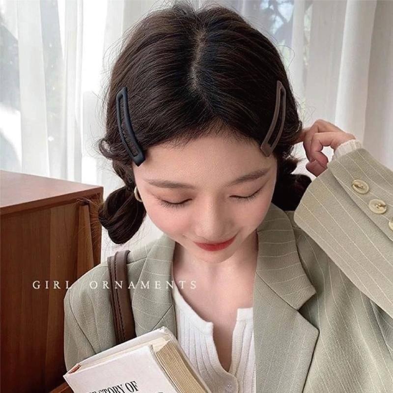 【Helena】長方形磨砂髮夾 一字夾 瀏海夾 髮夾 洗臉夾 髮飾 飾品 配飾 髮裝用品 素色基本款【D43】-細節圖4