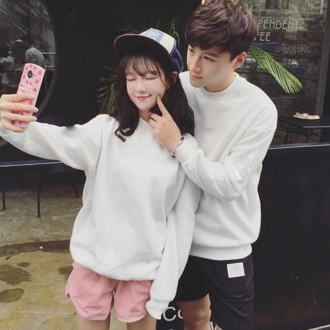 【Helena】15色秋冬素面素色長袖大學T 學生寬鬆上衣加厚加絨韓版長袖班服閨蜜T打底衫衛衣女【A23】-細節圖7