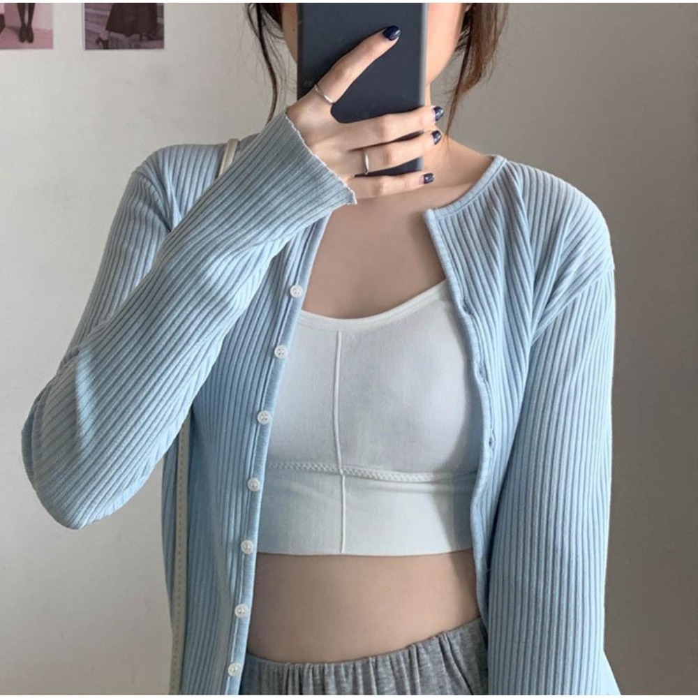 【海麗娜】挖背背心 小可愛 細肩帶背心 帶胸墊bra top 短版上衣 無鋼圈內搭打底裹胸運動背心【B130】-細節圖7