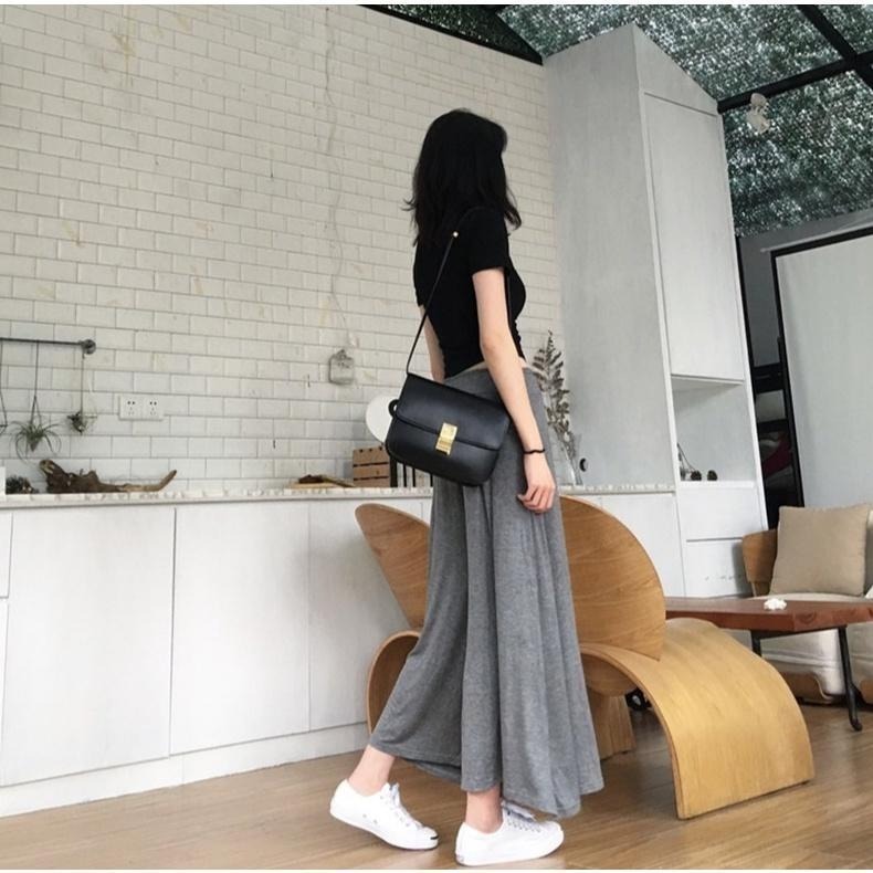 【7-ELEVEN門市團購】莫代爾棉大擺褲裙 棉質褲裙 棉褲 寬褲 休閒褲 休閒長褲 褲裙 闊腿褲【C144】-細節圖3