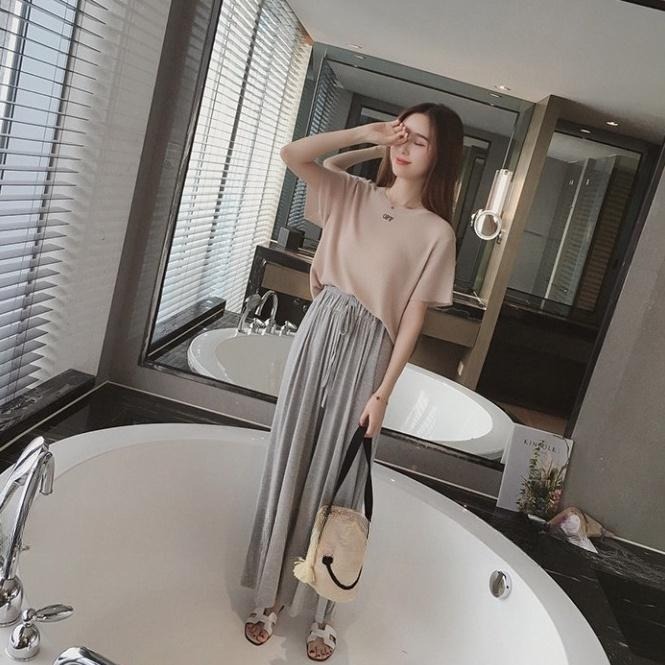 【限時購】【海麗娜】莫代爾棉大擺褲裙 棉質褲裙 棉褲 寬褲 休閒褲 休閒長褲 褲裙 闊腿褲【C144】-細節圖9