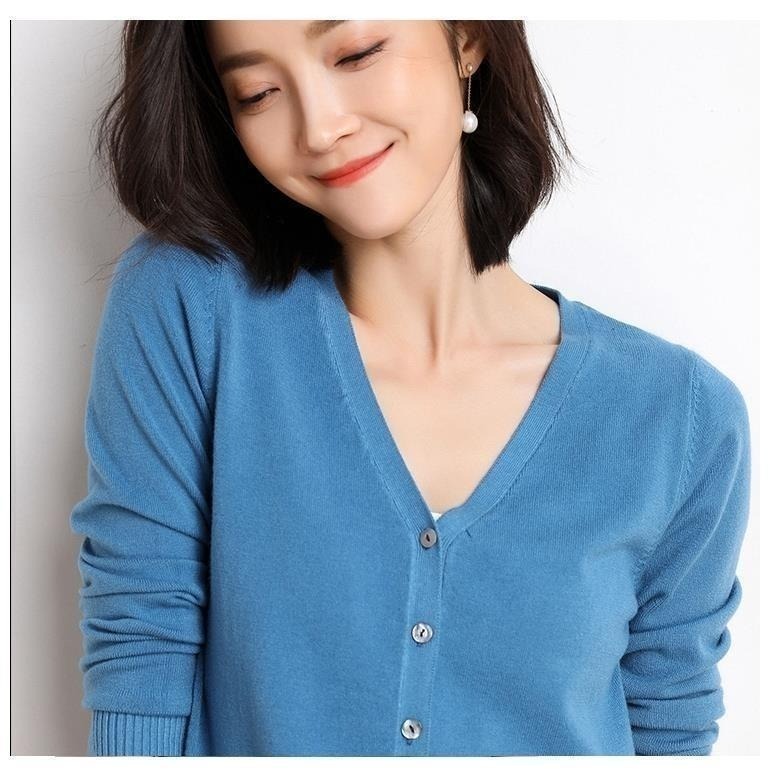 【7-ELEVEN 門市團購】【海麗娜】親膚針織外套 V領毛衣外套 薄針織外套 長袖小外套 柔軟舒適【A223】-細節圖4