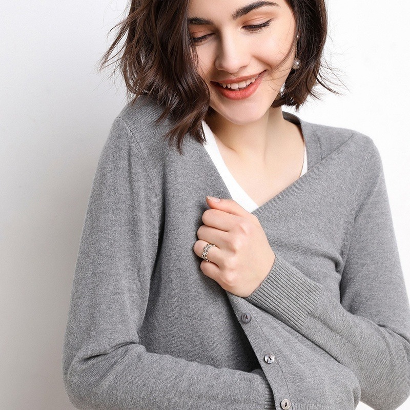 【7-ELEVEN 門市團購】【海麗娜】親膚針織外套 V領毛衣外套 薄針織外套 長袖小外套 柔軟舒適【A223】-規格圖11