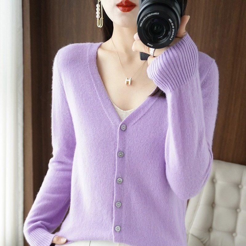 【7-ELEVEN 門市團購】【海麗娜】親膚針織外套 V領毛衣外套 薄針織外套 長袖小外套 柔軟舒適【A223】-規格圖11