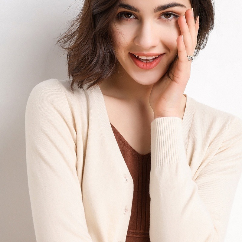 【限時購】【海麗娜】親膚針織外套 V領毛衣外套 薄針織外套 長袖小外套 柔軟舒適【A223】-規格圖11