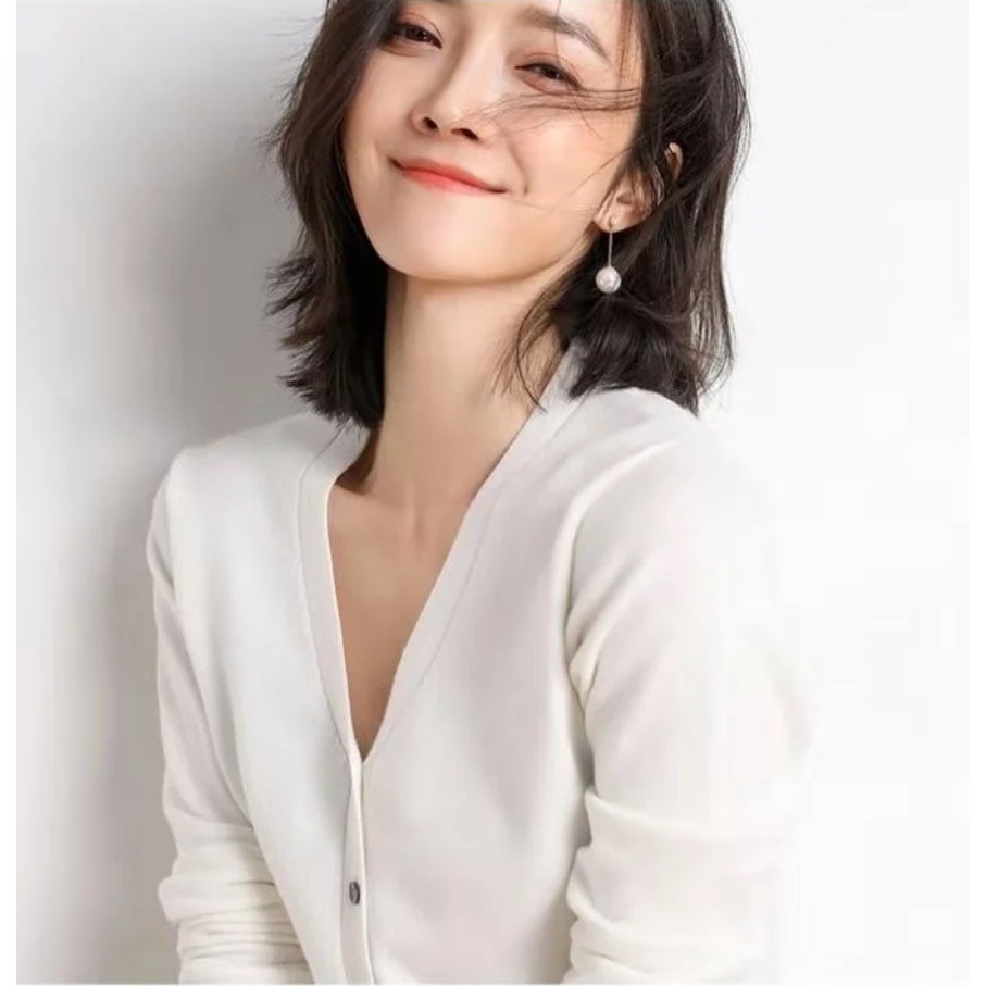 【7-ELEVEN 門市團購】【海麗娜】親膚針織外套 V領毛衣外套 薄針織外套 長袖小外套 柔軟舒適【A223】-規格圖11