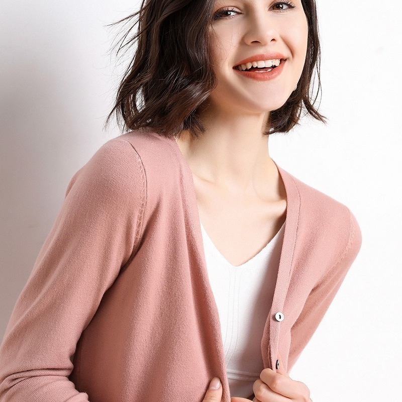 【限時購】【海麗娜】親膚針織外套 V領毛衣外套 薄針織外套 長袖小外套 柔軟舒適【A223】-規格圖11