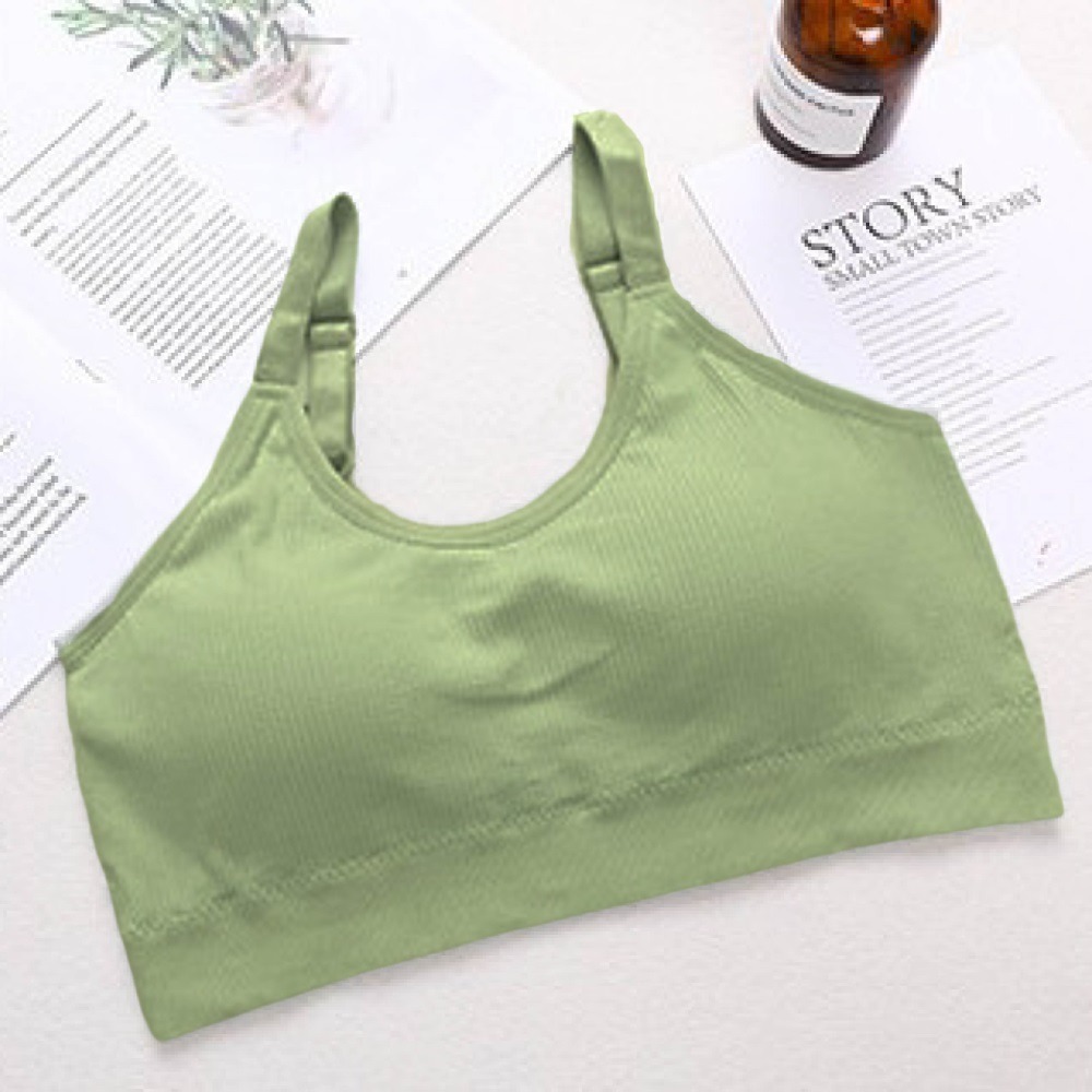 【Helena】運動吊帶背心 細肩小可愛 含胸墊運動背心 螺紋短版上衣 簡約彈性素色百搭 女裝 上衣女【B125】-規格圖10