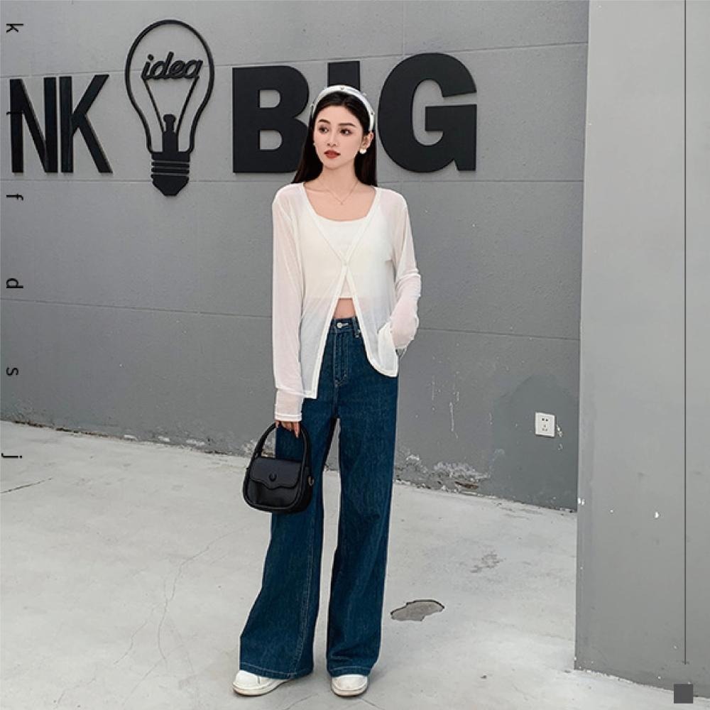 【Helena】孔雀天絲防曬外套 輕薄防曬衫 長袖針織衫 薄款外套 素色清新顯瘦百搭小開衫 上衣女【A1131】-細節圖8