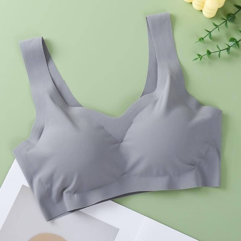 【Helena】日系涼感無鋼圈內衣 冰絲無痕透氣內衣 一片式運動內衣 睡眠防震大碼瑜珈運動背心 内衣女 【B168】-細節圖8