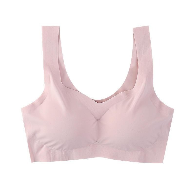 【Helena】日系涼感無鋼圈內衣 冰絲無痕透氣內衣 一片式運動內衣 睡眠防震大碼瑜珈運動背心 内衣女 【B168】-細節圖9