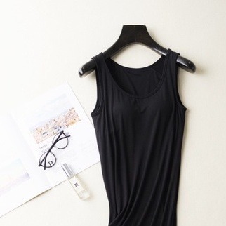 【Helena】莫代爾免穿內衣無鋼圈bra內衣連身裙 涼感睡衣 背心睡裙 居家服 孕婦睡衣 素色連身裙【B112】-規格圖6