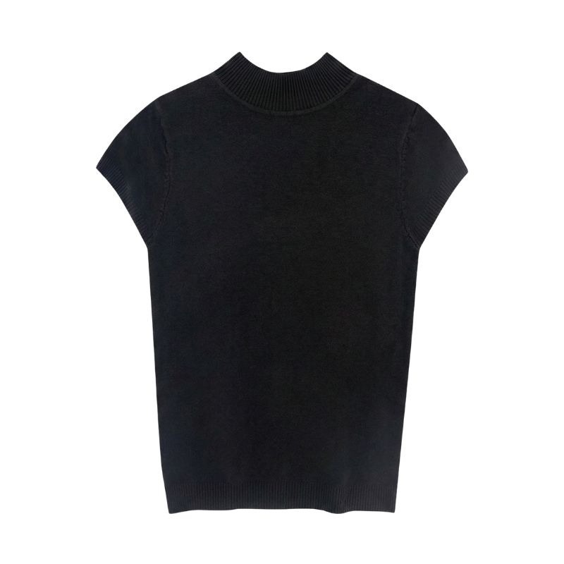 【限時購】【海麗娜】包心紗半高領針織上衣 短袖針織 毛衣背心 素色簡約韓版顯瘦氣質優雅包芯上衣 針織衫【A267】-規格圖10