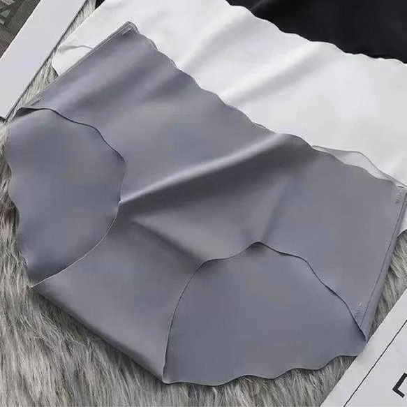 【Helena】波浪透氣冰絲無痕內褲 三角內褲 素色韓版超涼感一片式低腰內褲 純棉褲襠 內褲女【B155】-規格圖8