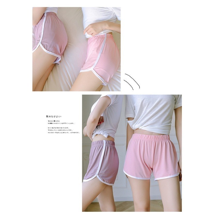 【Helena】真理褲 休閒短褲 運動短褲 高腰短褲 女生短褲 韓系學院風百搭鬆緊腰寬鬆簡約闊腿褲熱褲子【C1136】-細節圖3