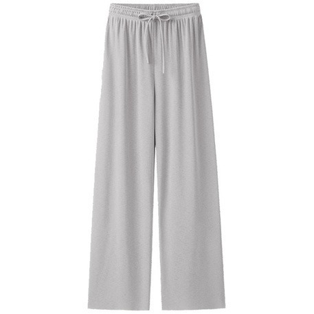 【Helena】闊腿褲 拖地褲 直筒長褲 冰絲垂墜感透氣涼爽高腰顯瘦大尺碼薄款純色落地休閒褲 寬褲【C138】-規格圖9