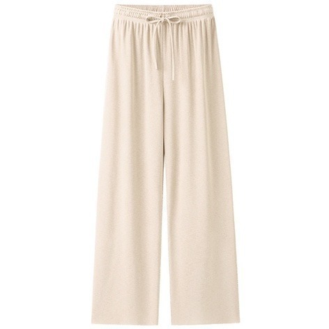 【Helena】闊腿褲 拖地褲 直筒長褲 冰絲垂墜感透氣涼爽高腰顯瘦大尺碼薄款純色落地休閒褲 寬褲【C138】-規格圖9